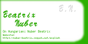 beatrix nuber business card